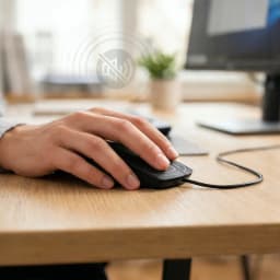Ratón SUBBLIM Business Silencioso Negro Ergonómico, uso: mano sobre ratón con cable en escritorio, icono silencioso