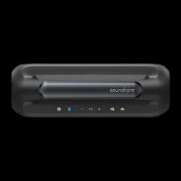 Altavoz portátil Anker Soundcore Boom 2 SE IPX7 30W 18h Negro, detalle superior: panel de control con botones Bluetooth
