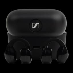 Auriculares Sennheiser ACCENTUM Clip Open-Ear Bluetooth 6.0 9h (36h con estuche) Negro, vista trasera: estuche cerrado