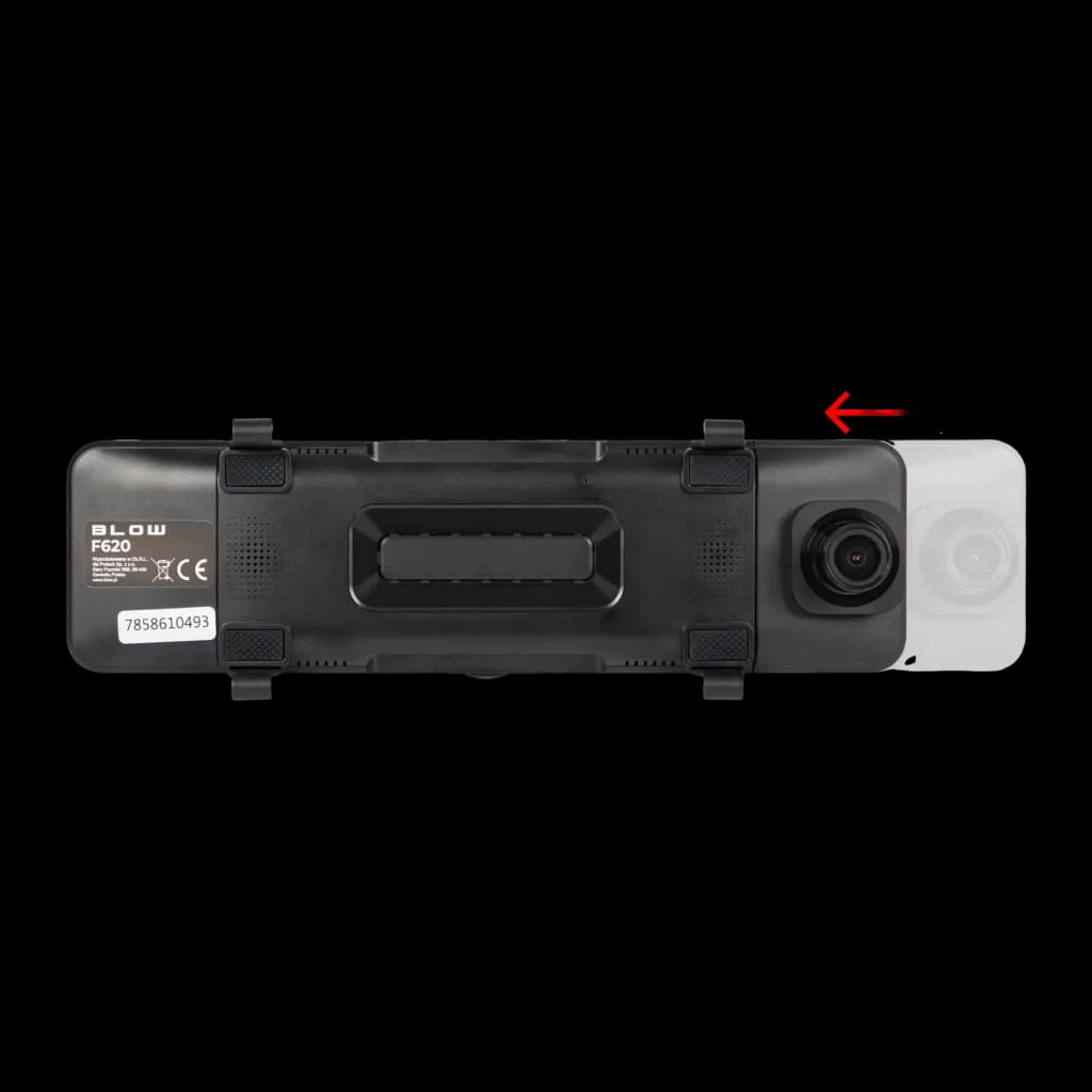 Ecrã para Carro BLOW BlackBox DVR F620 Preto CarPlay Android Auto 10,88 polegadas Táctil, vista traseira: carcaça preta