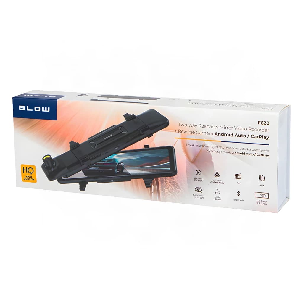 Ecrã para Carro BLOW BlackBox DVR F620 Preto CarPlay Android Auto 10,88 polegadas Táctil, conteúdo da caixa: embalagem