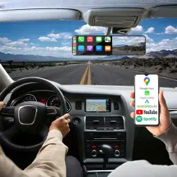 Ecrã para Carro BLOW BlackBox DVR F620 Preto CarPlay Android Auto 10,88 polegadas Táctil, em uso: montado no espelho