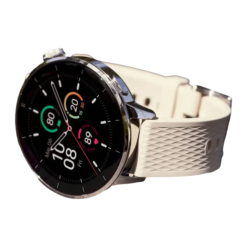 OnePlus Watch 3 43mm Prata NFC FC, SpO2, Barómetro Bateria 7 Dias, detalhe: mostrador ativo com dados de saúde, moldura