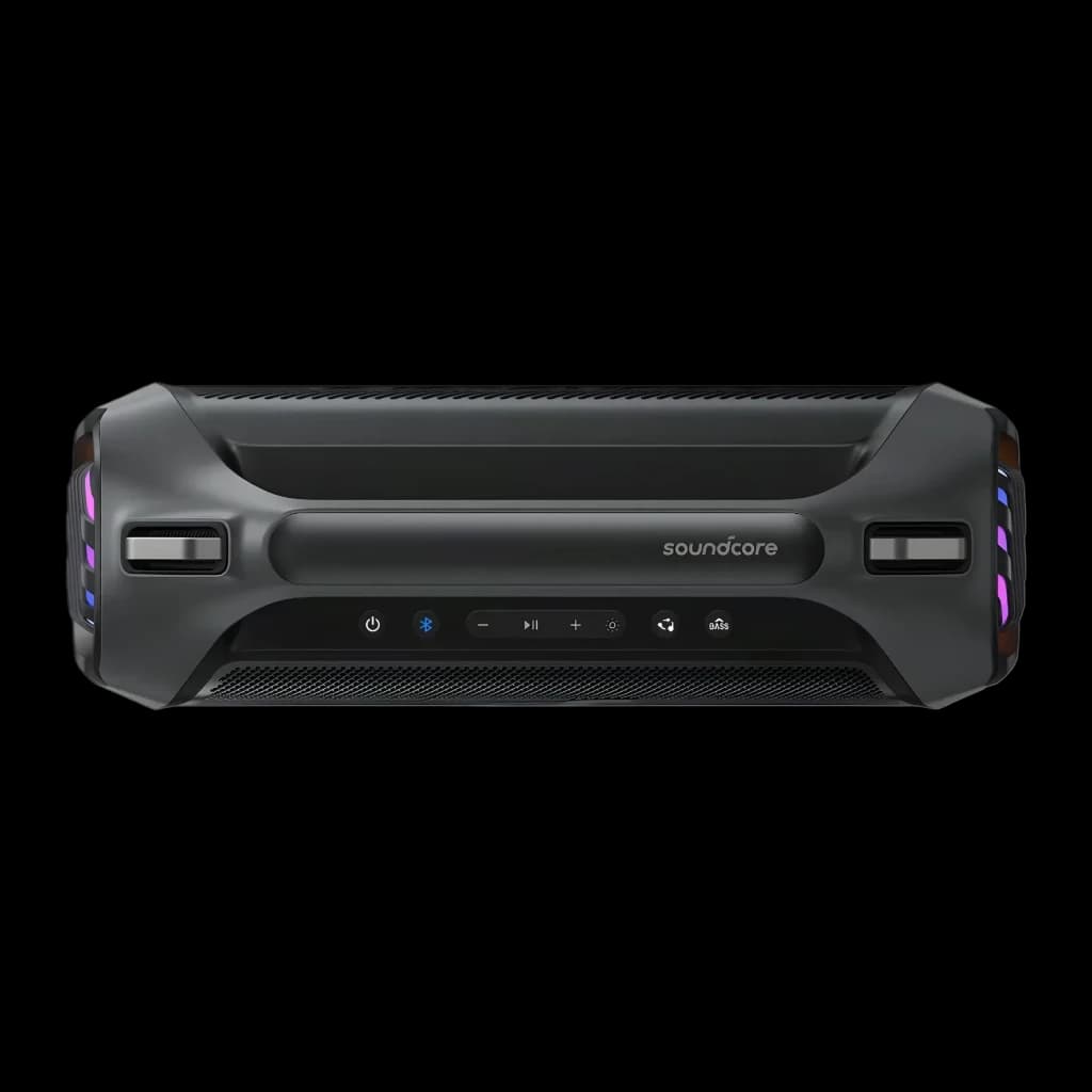Altavoz portátil Anker Soundcore Boom 2 Plus 140W 20h Bluetooth 5.3 Negro, detalle: panel superior con botones de control