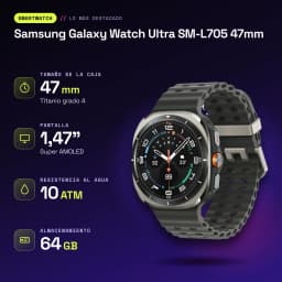 Samsung Galaxy Watch Ultra SM-L705 47mm Prata Titânio Tensão Arterial ECG - características