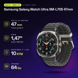 Samsung Galaxy Watch Ultra SM-L705 47mm Prata Titânio Tensão Arterial ECG - características