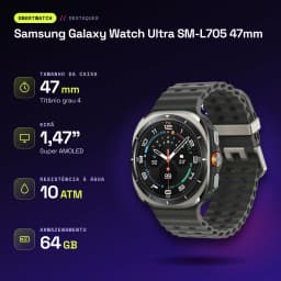 Samsung Galaxy Watch Ultra SM-L705 47mm Prata Titânio Tensão Arterial ECG - características