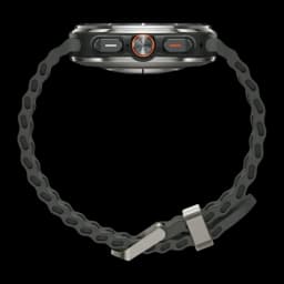 Samsung Galaxy Watch Ultra SM-L705 47mm Prata Titânio Tensão Arterial ECG, detalhe lateral: coroa laranja, três botões