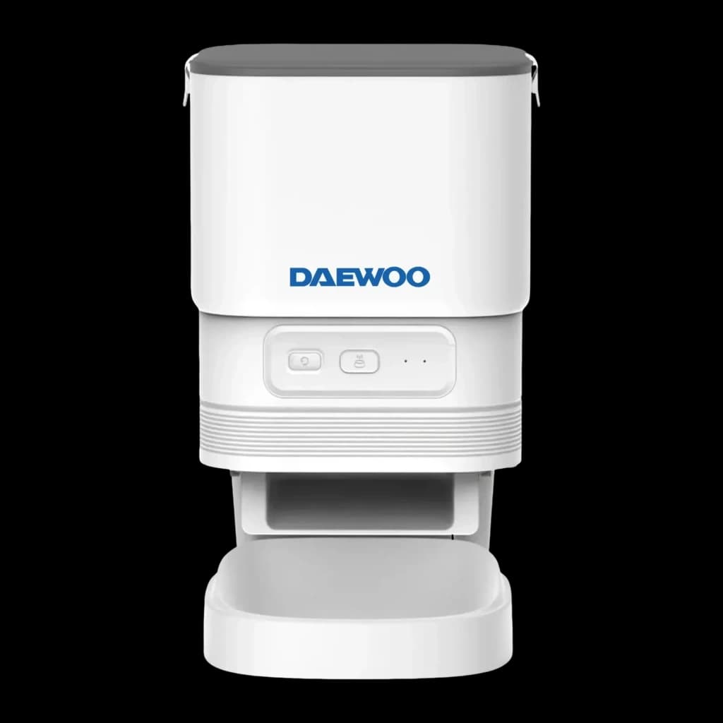 Distributeur Automatique Daewoo 4L Gris/Blanc Tuya D-PF13, vue de face: réservoir blanc avec couvercle gris, panneau