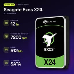 Disco rígido Seagate Exos X24 12TB 3.5 polegadas SATA 7200RPM Preto ST12000NM002H - características
