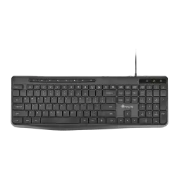 Teclado NGS Spectra Negro USB Español, vista superior: disposición completa con teclado numérico e indicadores LED verdes
