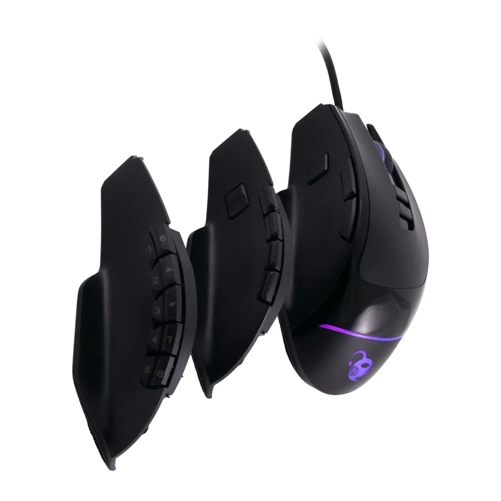 Ratón Gaming Deep Gaming Pro-Swap 5000 DPI RGB Negro