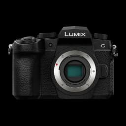Appareil photo sans miroir Panasonic Lumix DC-G97 Noir CMOS Micro 4/3 4K 20,3MP, vue avant: boîtier nu, monture et capteur