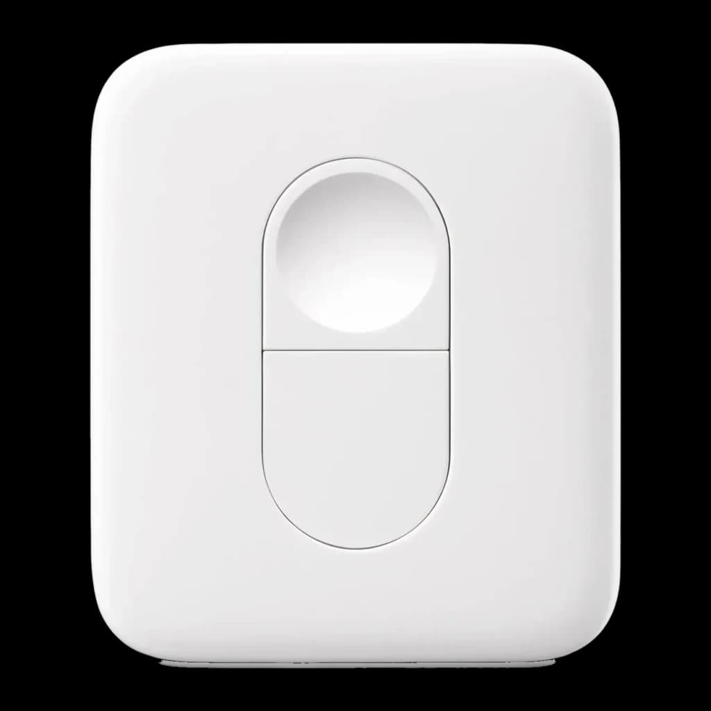 Mando a distancia inteligente SwitchBot Remote W0301700 Bluetooth 5.0, vista frontal: cuerpo blanco con botón ovalado