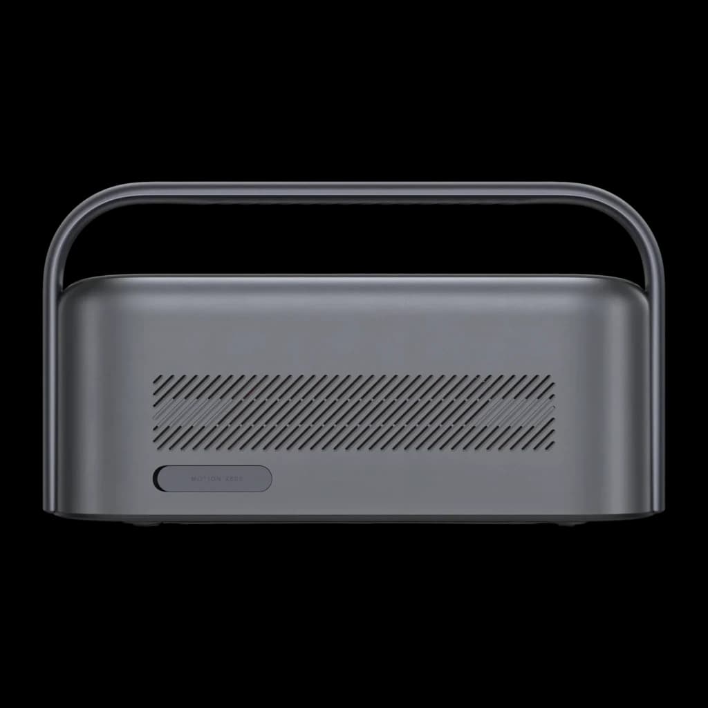 Altavoz portátil Anker Soundcore Motion X600 IPX7 50W 12h Gris, vista trasera: rejilla de ventilación diagonal y asa superior