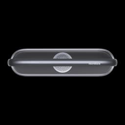 Altavoz portátil Anker Soundcore Motion X600 IPX7 50W 12h Gris, vista superior: dos tweeters circulares y logo Soundcore