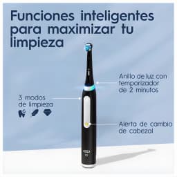 Brosse à dents électrique Oral-B iO Series 3 Pack Duo Sonique Batterie lithium Noir Mat/Rose, infographie: anneau lumineux