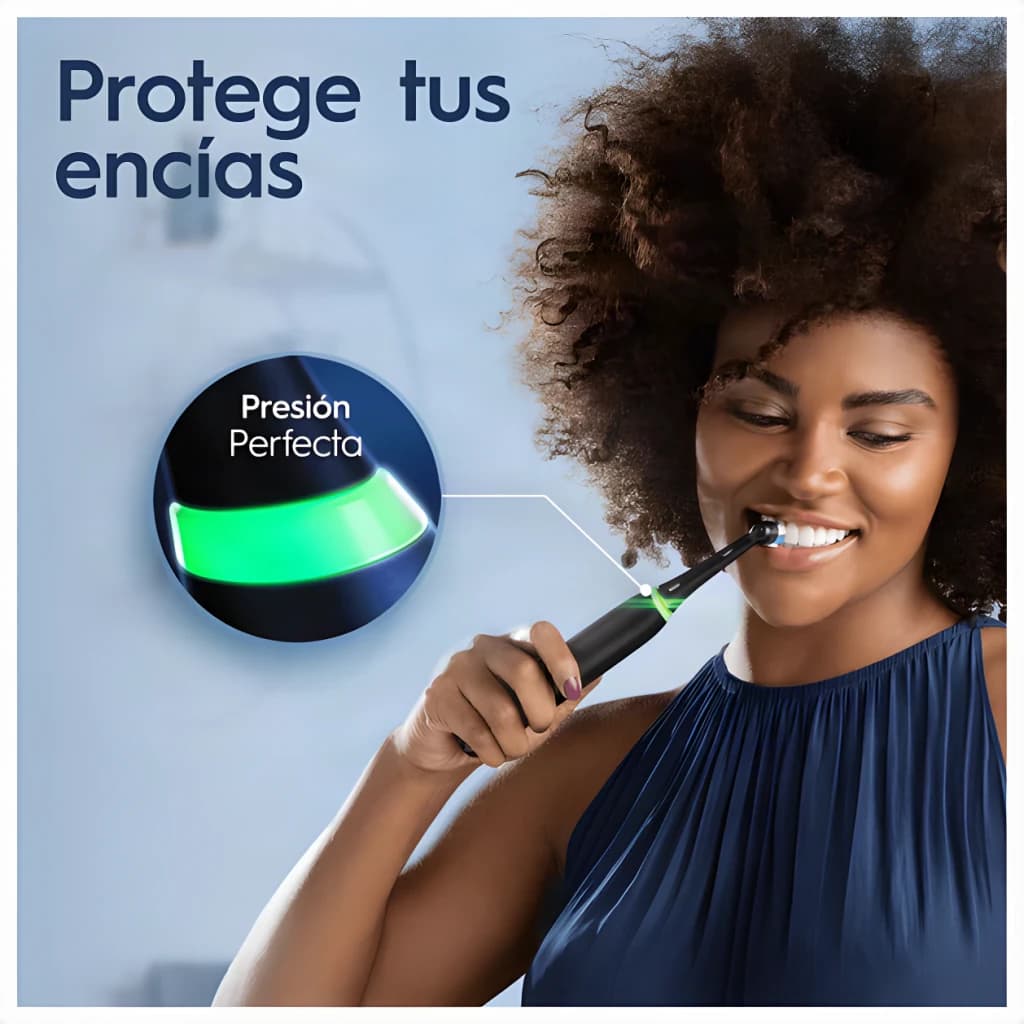 Brosse à dents électrique Oral-B iO Series 3 Pack Duo Sonique Batterie lithium Noir Mat/Rose, usage: capteur pression vert