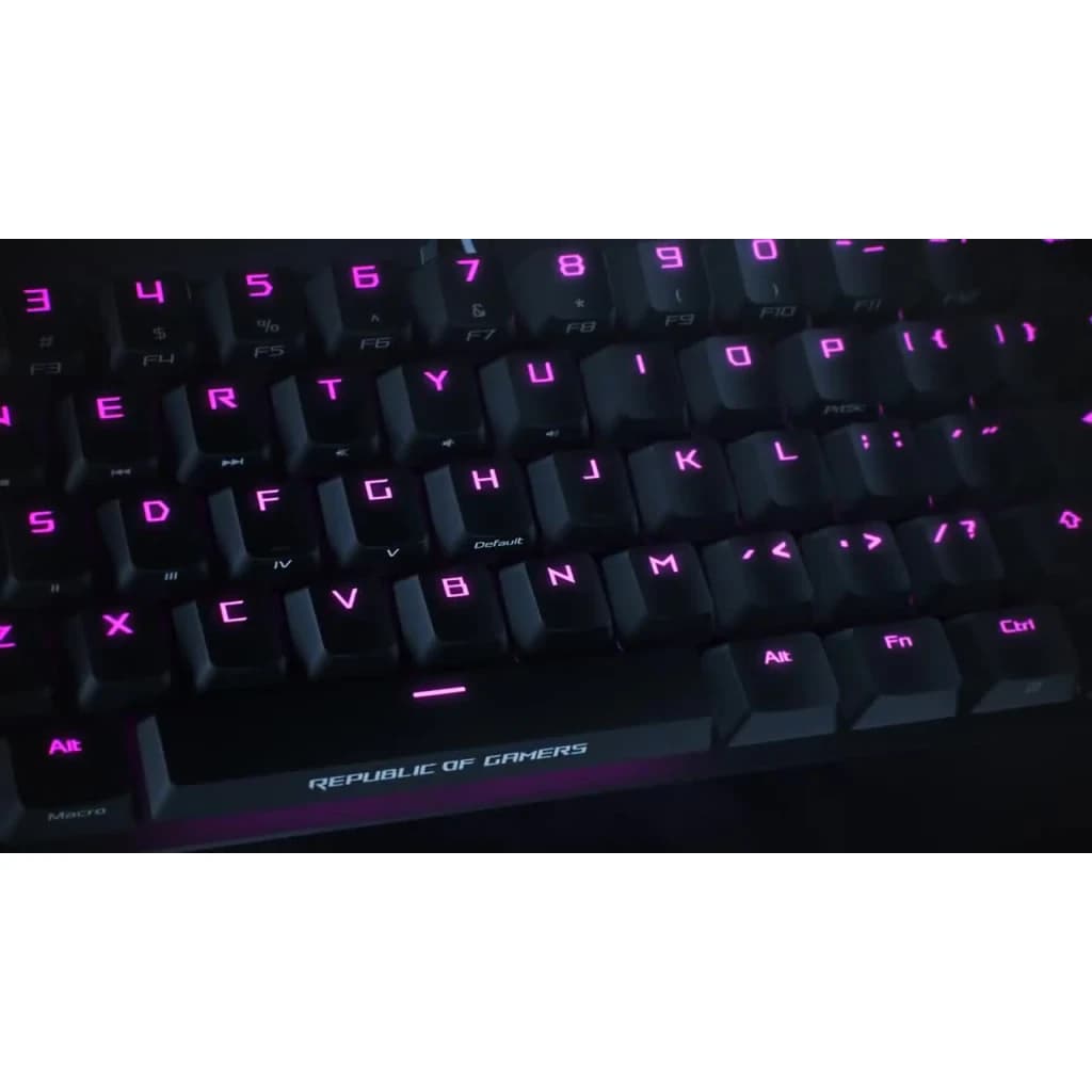 Teclado Gaming ASUS ROG Falchion Ace 75 HE Hall Effect Magnético Espanhol ISO Preto, detalhe: teclas com retroiluminação RGB