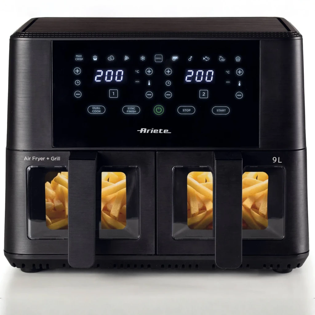 Freidora de Aire Ariete 9L Doble Cesta 2400W Negro 4631/00