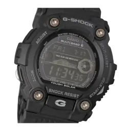 Casio G-Shock GW-7900B-1ER 20ATM Solaire Synchronisation Radio noir, détail: cadran digital Multi Band 6, inscription Tough