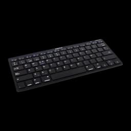 Teclado Approx Negro Bluetooth Español APPMX300BTB, vista en perspectiva: teclas compactas con leyendas en español