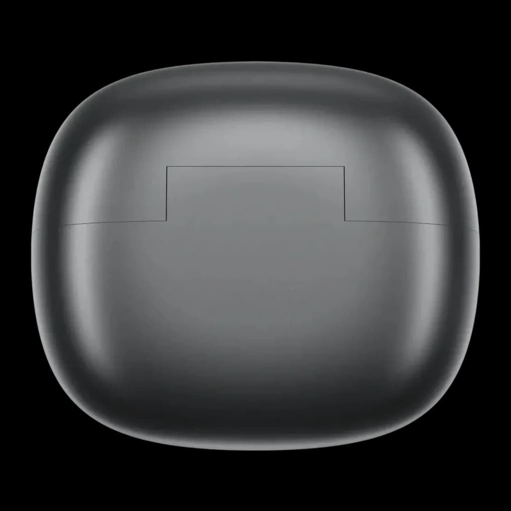 Auriculares Realme Buds Clip Open-Ear Bluetooth Inalámbrico negro, vista superior: tapa del estuche de carga cerrado