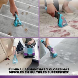 Aspirador de mano Shark StainStriker HairPro 450W 4,5m cable PX250EUT, uso: 4 escenas limpiando escaleras, alfombra