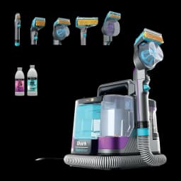 Aspirador de mano Shark StainStriker HairPro 450W 4,5m cable PX250EUT, accesorios: unidad base con depósito, 5 cabezales y 2