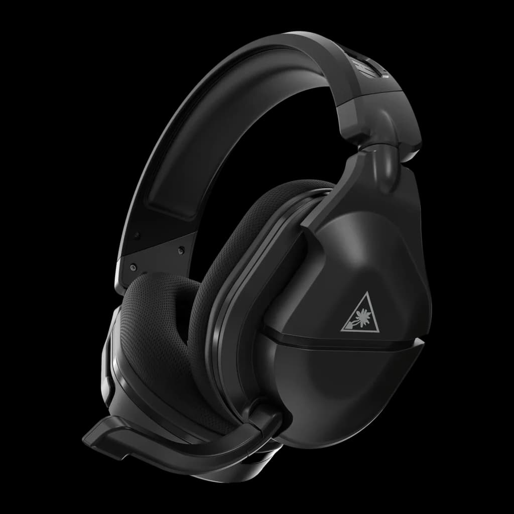 Auriculares Gaming Turtle Beach Stealth 600 Gen 2 MAX Inalámbrico, vista lateral: auricular negro con logo triangular