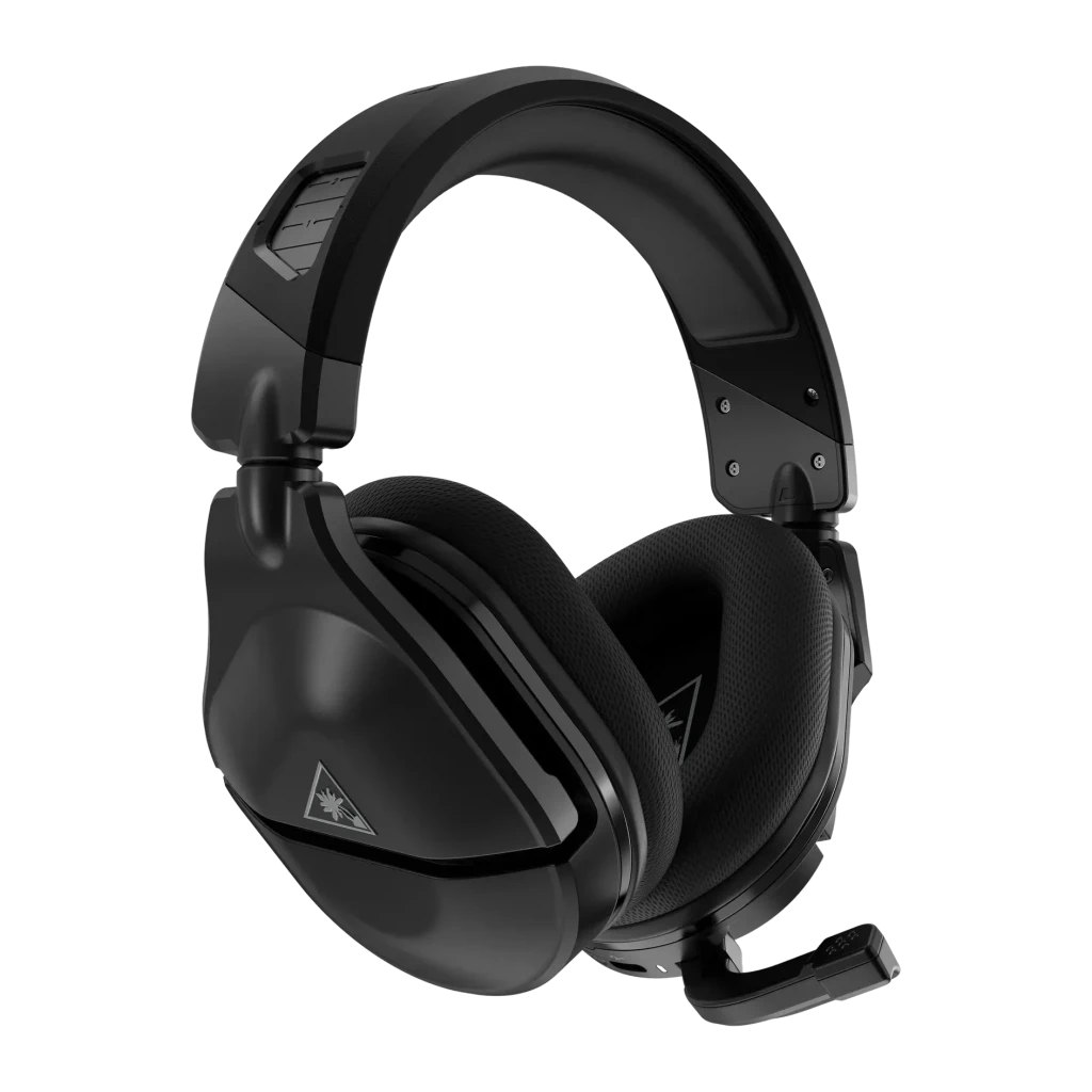 Auriculares Gaming Turtle Beach Stealth 600 Gen 2 MAX Inalámbrico, vista lateral: logo Turtle Beach en copa izquierda
