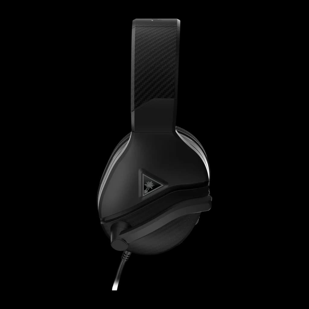 Auriculares Gaming Turtle Beach Recon 200 Gen 2 con Micrófono Diadema, vista lateral: diadema con textura carbono y logo