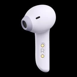 Auriculares Havit Modern Buds In-Ear TWS Bluetooth 5.3 4,5h, vista lateral: auricular derecho blanco con contactos de carga