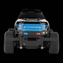 Coche RC Carrera Ford Raptor Police 2.4 GHz 1:18 25km/h 20min autonomía F-150, vista frontal: parrilla azul Ford