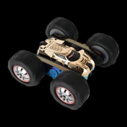 Voiture RC Carrera Turnator Color Flip 1:16 20km/h 20min 2,4 GHz, vue zénithale: carrosserie dorée irisée et quatre larges