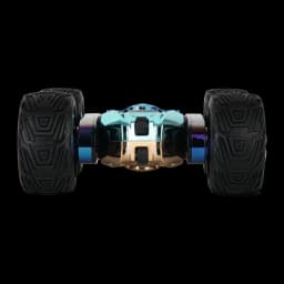 Voiture RC Carrera Turnator Color Flip 1:16 20km/h 20min 2,4 GHz, vue avant: carrosserie irisée bleu doré et grands pneus
