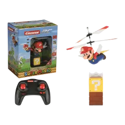 Helicóptero RC Carrera Super Mario Flying Cape 2.4 GHz Rojo/Amarillo 5min Li-Po, contenido: helicóptero volando, mando negro