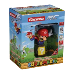 Helicóptero RC Carrera Super Mario Flying Cape 2.4 GHz Rojo/Amarillo 5min Li-Po, caja: packaging frontal con ventana