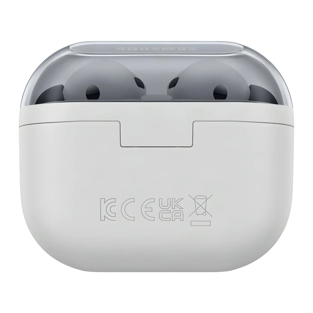 Auriculares Samsung Galaxy Buds3 FE SM-R420 Cancelación de Ruido Activa TWS, parte trasera: caja de carga abierta