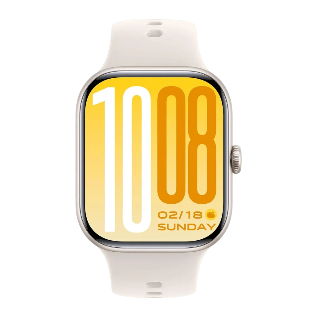 Vivo Watch GT2 Blanco Llamadas Bluetooth FC, SpO2, Sueño, Estrés, detalle: pantalla con esfera amarilla, hora grande y fecha