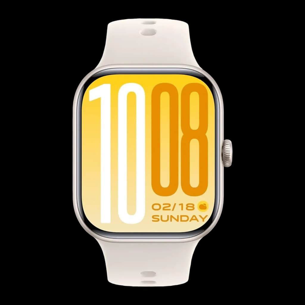 Vivo Watch GT2 Blanco Llamadas Bluetooth FC, SpO2, Sueño, Estrés, detalle: pantalla con esfera amarilla, hora grande y fecha