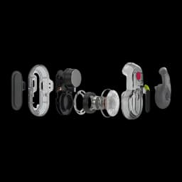 Écouteurs ACEFAST Acefit Neo FA003 TWS In-Ear Bluetooth 5.3, vue éclatée: couches internes du driver et coque transparente