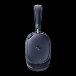 Auriculares Havit Space S1 Cancelación de Ruido Activa Diadema, vista lateral: exterior del auricular azul con logo Havit