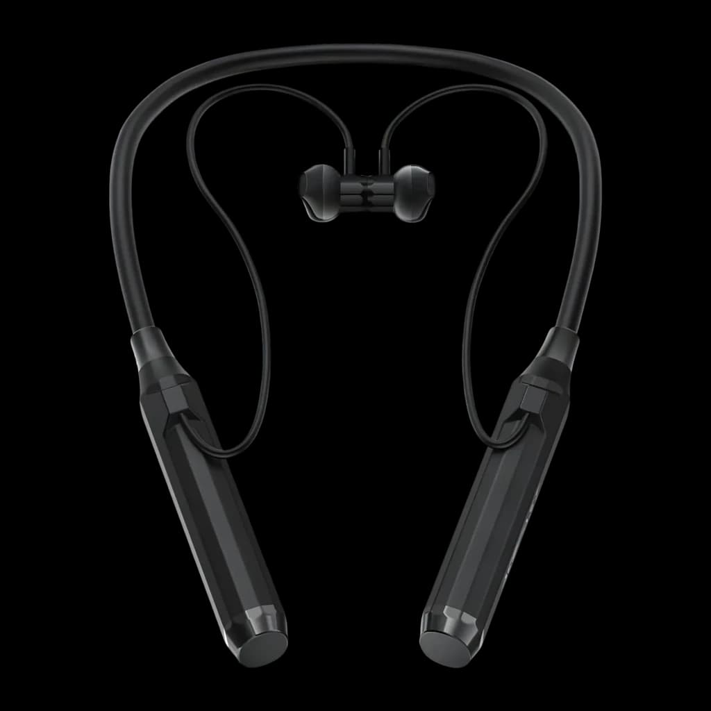 Écouteurs tour de cou Acefast N6 Neckband In-Ear Bluetooth 5.4 130h IPX4, détail: bandeau flexible noir avec modules