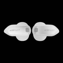 Écouteurs Acefast AceClip Pro FA006 Open-Ear TWS Bluetooth 5.4, détail: vue de face des deux écouteurs blancs avec grille