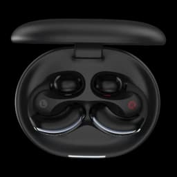 Écouteurs Acefast AceClip Pro Open Ear TWS Bluetooth 5.4 28h (7h+étui), détail: étui ouvert avec écouteurs L et R logés