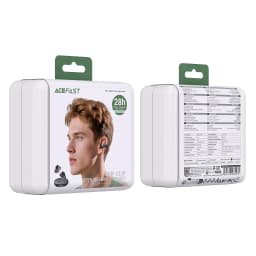 Écouteurs Acefast AceClip Pro Open Ear TWS Bluetooth 5.4 28h (7h+étui), contenu de la boîte: faces avant et arrière