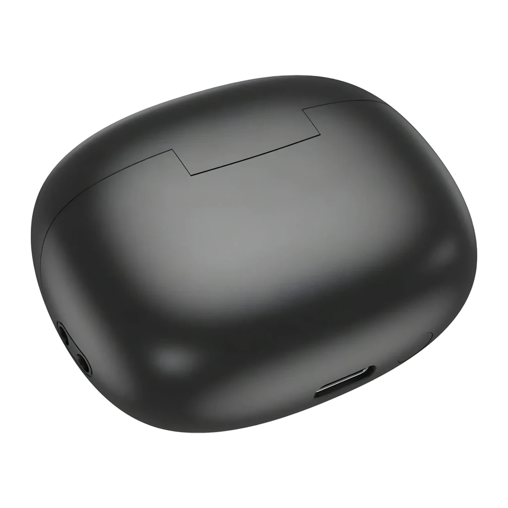 Auriculares Hoco EQ5 Energy ANC Cancelamento de Ruído ANC TWS Bluetooth 5.3, vista traseira: estojo preto mate com porta