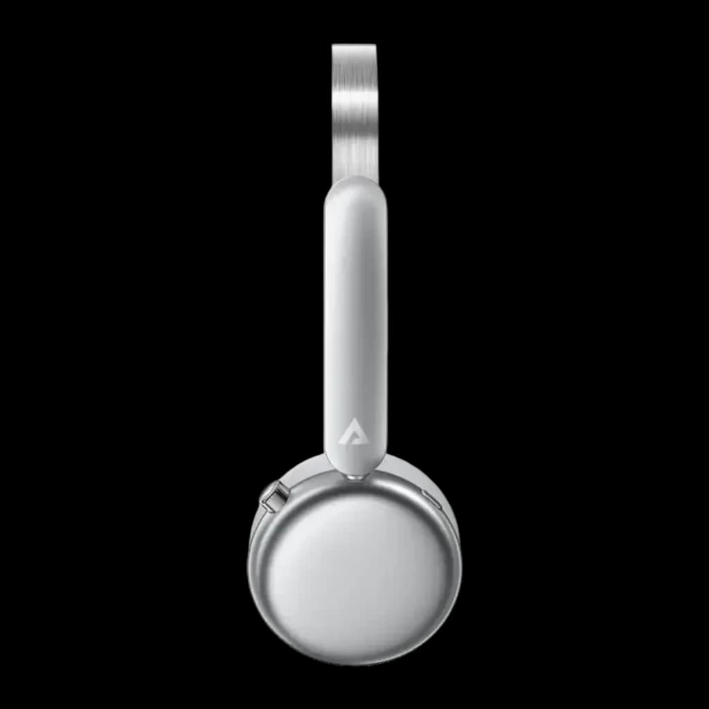 Casque Acefast H8 Réduction de Bruit Active Arceau Bluetooth 5.4 60h, détail latéral: écouteur droit argenté avec logo