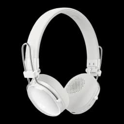 Casque Acefast H7 Réduction de Bruit Active Arceau Bluetooth 5.4, vue de face: coloris blanc, coussinets perforés et accents